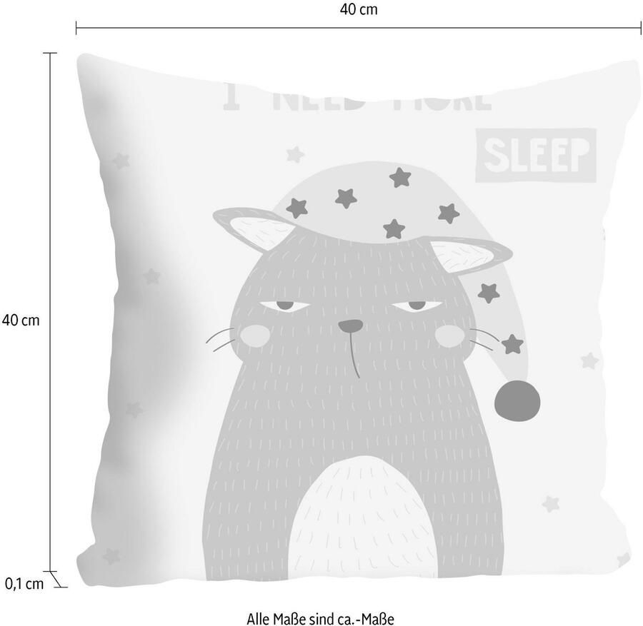 Queence Sierkussen More sleep Kussenovertrek zonder vulling(1 stuk) - Foto 2