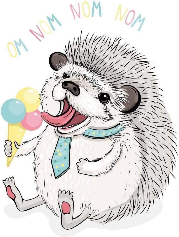 Queence Sierkussen Nom met kleine egel kussenovertrek zonder vulling(1 stuk) - Foto 3