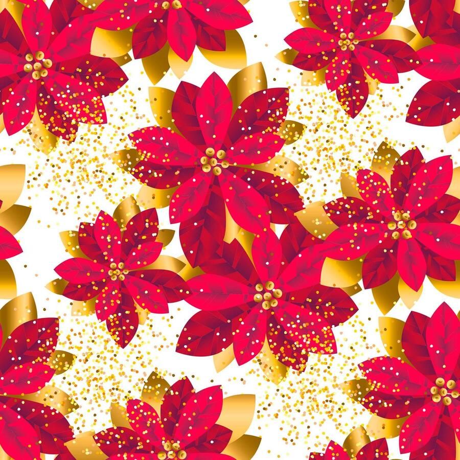 Queence Sierkussen Rosie Kussenhoes rode bloemen goudkleurige bloemen bloemenpatroon elegantie (1 stuk) - Foto 2