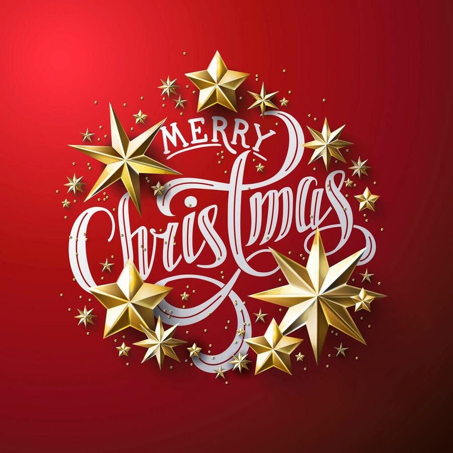 Queence Sierkussen Stars Kussenhoes Vrolijk Kerstfeest rood kerst feestelijk uitspraak (1 stuk) - Foto 2