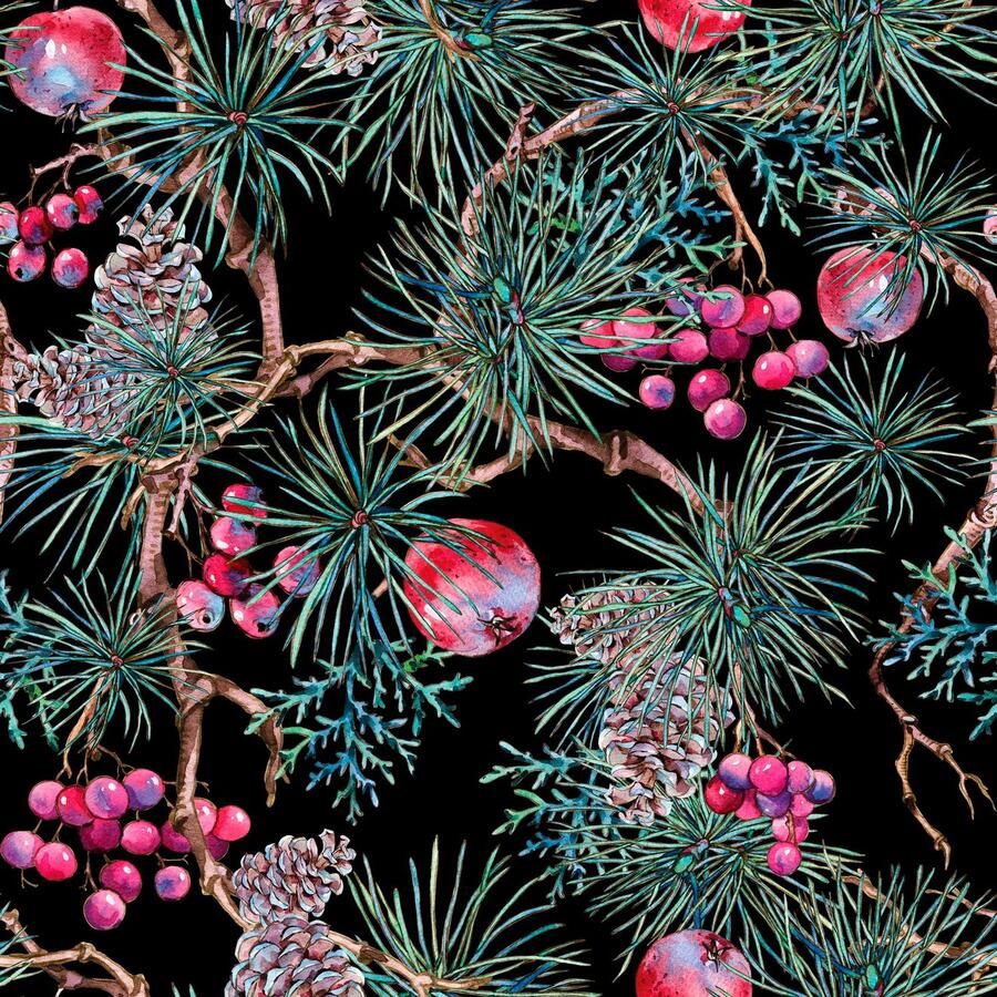 Queence Sierkussen Under the Mistletoe Kussenhoes mistletoe kerst feestelijk groene motief winterachtig (1 stuk) - Foto 2