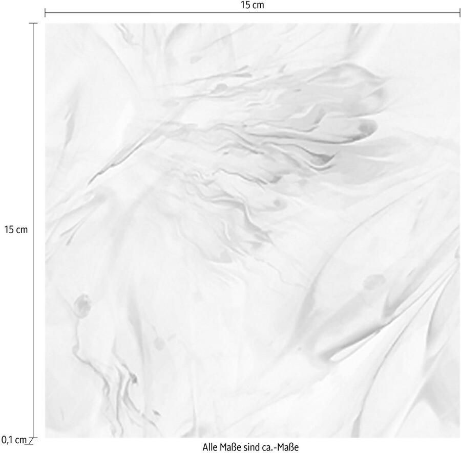 Queence Tegelsticker Bloemen Stickertegels zelfklevend stickers 12-delige set (12 stuks) - Foto 2