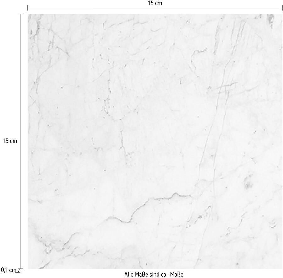 Queence Tegelsticker Marmer Stickertegels zelfklevend stickers 12-delige set (12 stuks) - Foto 2