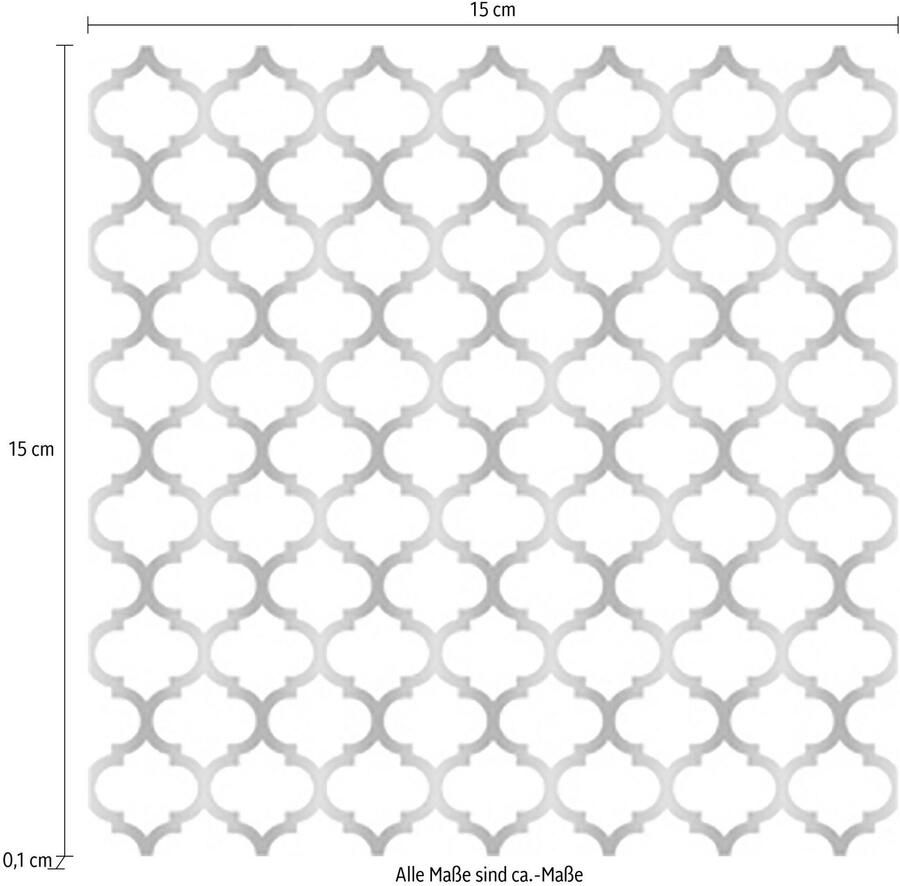 Queence Tegelsticker Motief Stickertegels zelfklevend stickers 12-delige set (set 12 stuks) - Foto 2