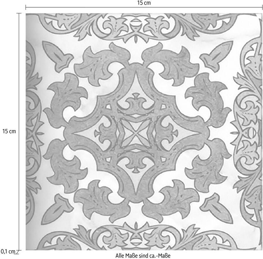 Queence Tegelsticker Mozaïek motief Stickertegels zelfklevend stickers 12-delige set