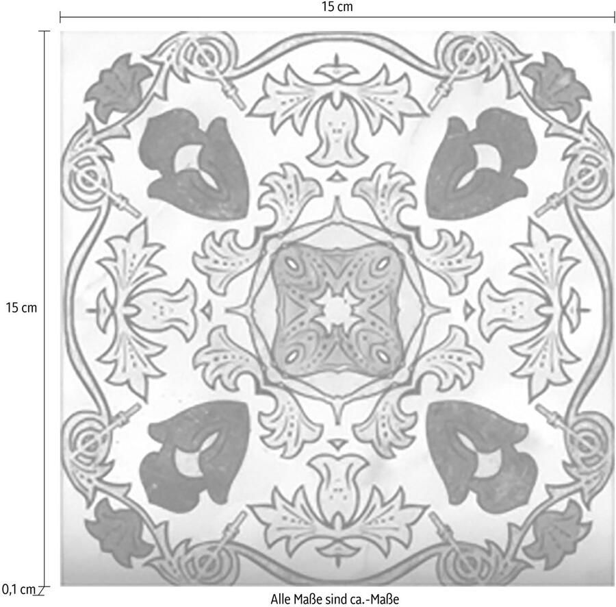 Queence Tegelsticker Mozaïek motief Stickertegels zelfklevend stickers 12-delige set - Foto 2