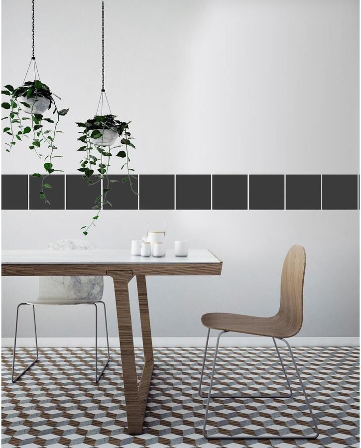 Queence Tegelsticker Oranje Stickertegels zelfklevend stickers 12-delige set - Foto 2