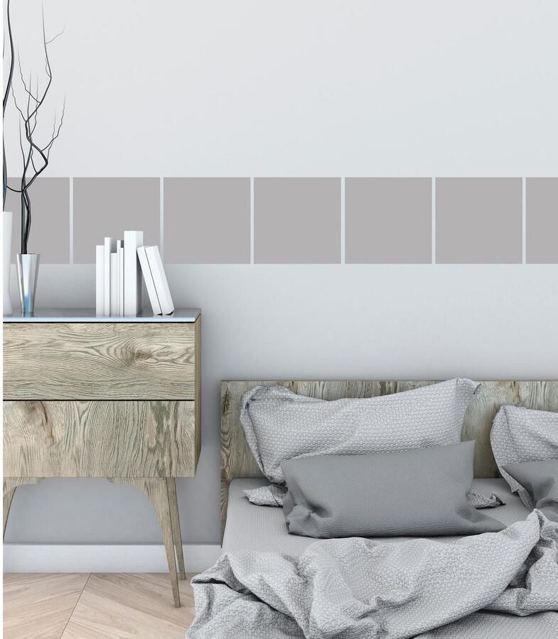 Queence Tegelsticker Oranje Stickertegels zelfklevend stickers 12-delige set - Foto 2