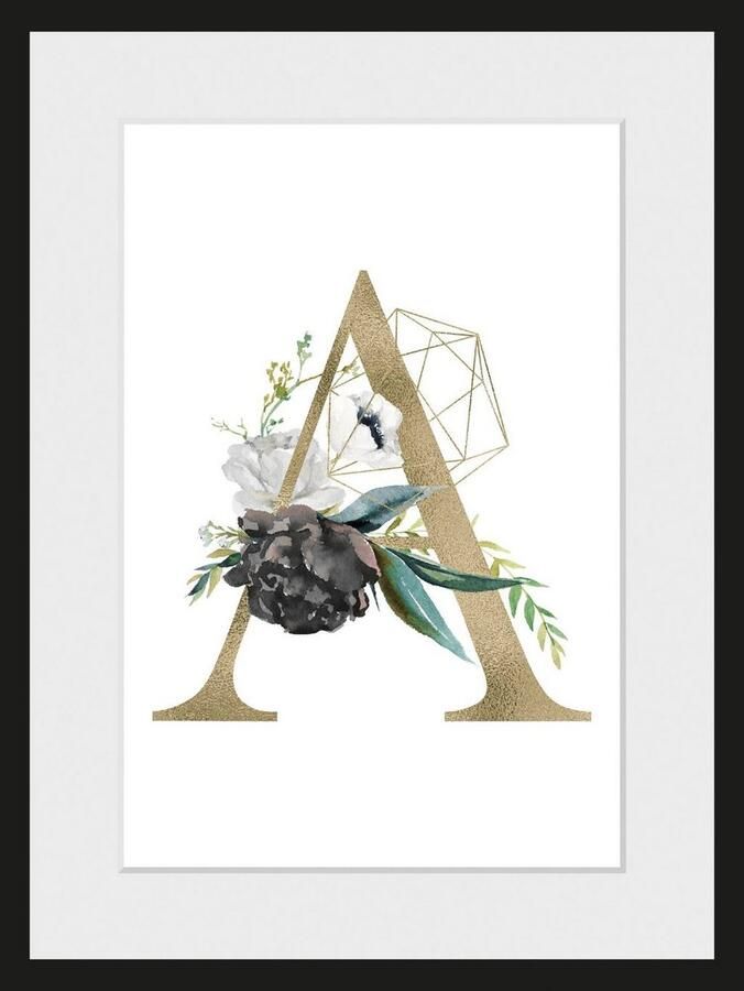 Queence Wanddecoratie A HD premium posterdruk incl. houten lijst (1 stuk) - Foto 4