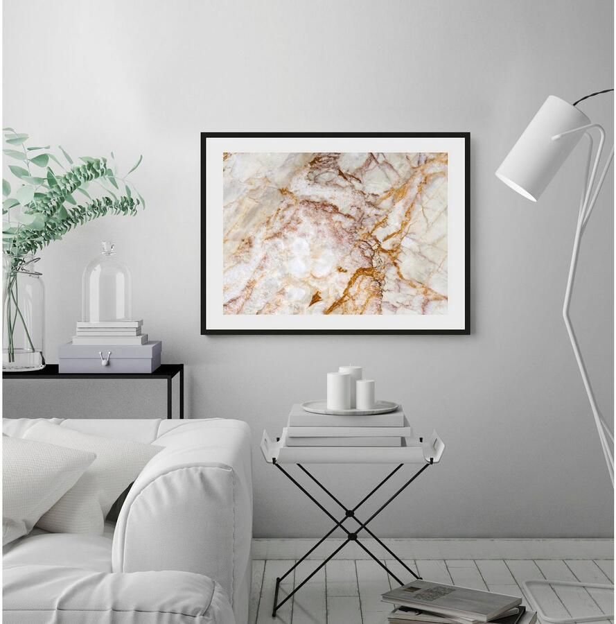 Queence Wanddecoratie Christopher HD premium posterdruk incl. houten lijst (1 stuk) - Foto 2