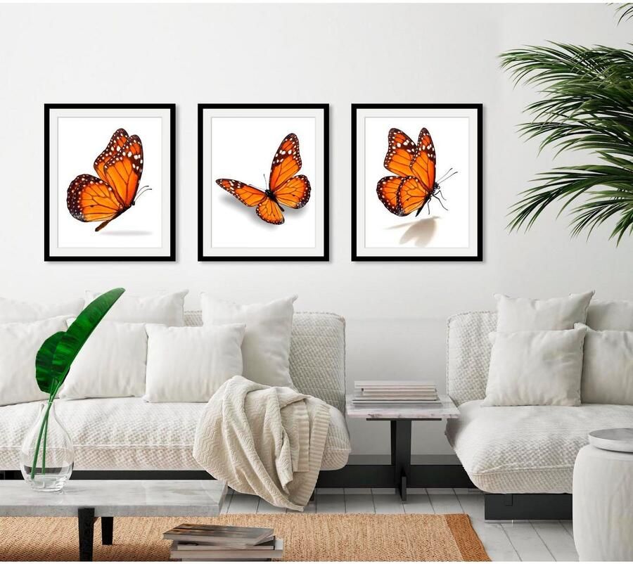 Queence Wanddecoratie Jalina HD premium posterdruk incl. houten lijst (1 stuk) - Foto 2