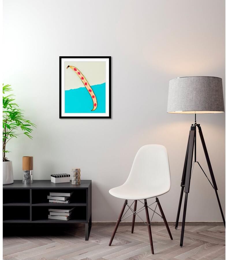 Queence Wanddecoratie Edgar HD premium posterdruk incl. houten lijst (1 stuk) - Foto 5