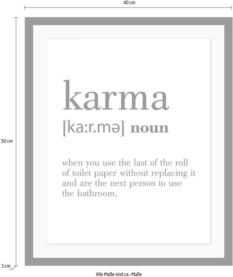 Queence Wanddecoratie Karma HD premium posterdruk incl. houten lijst - Foto 2