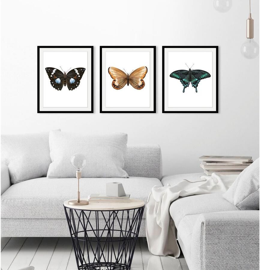 Queence Wanddecoratie Lexy HD premium posterdruk incl. houten lijst (1 stuk)