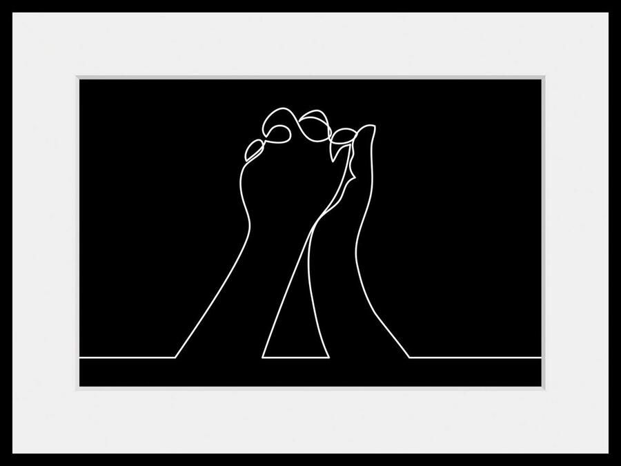 Queence Wanddecoratie Power of Love HD premium posterdruk incl. houten lijst (1 stuk) - Foto 4