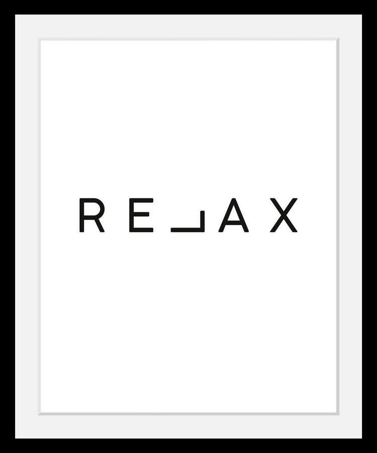 Queence Wanddecoratie Relax HD premium posterdruk incl. houten lijst - Foto 3