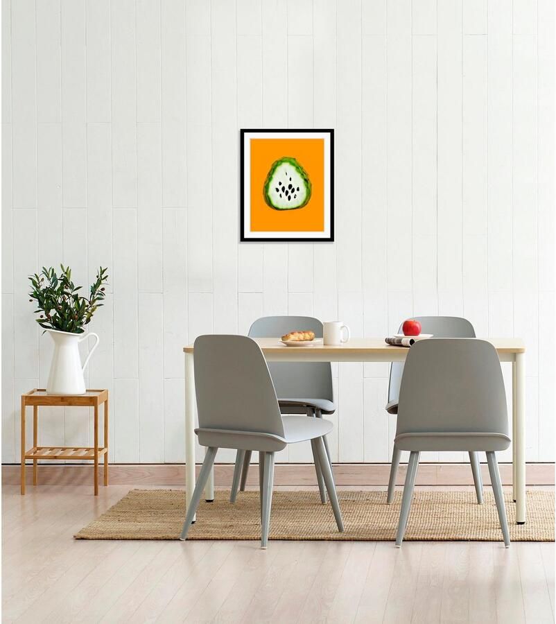 Queence Wanddecoratie Stefano HD premium posterdruk incl. houten lijst (1 stuk) - Foto 5