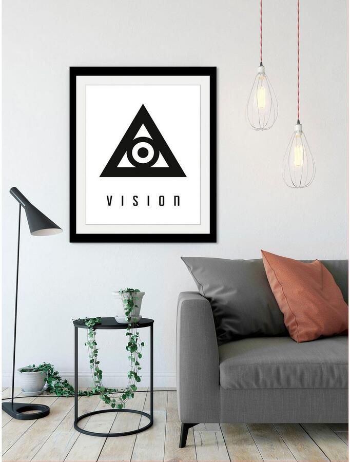 Queence Wanddecoratie Vision HD premium posterdruk incl. houten lijst - Foto 5