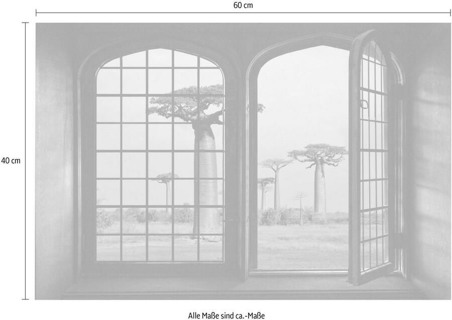 Queence Wandfolie Bomen Muursticker muurdecoratie zelfklevend 3D raam