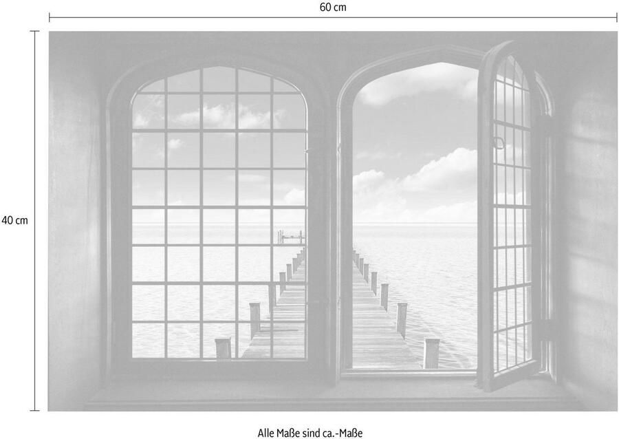 Queence Wandfolie BORA Muursticker muurdecoratie zelfklevend 3D raam - Foto 1