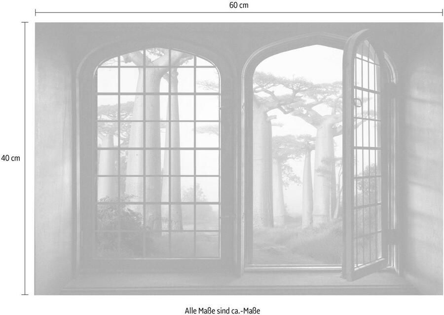 Queence Wandfolie Bos Muursticker muurdecoratie zelfklevend 3D raam