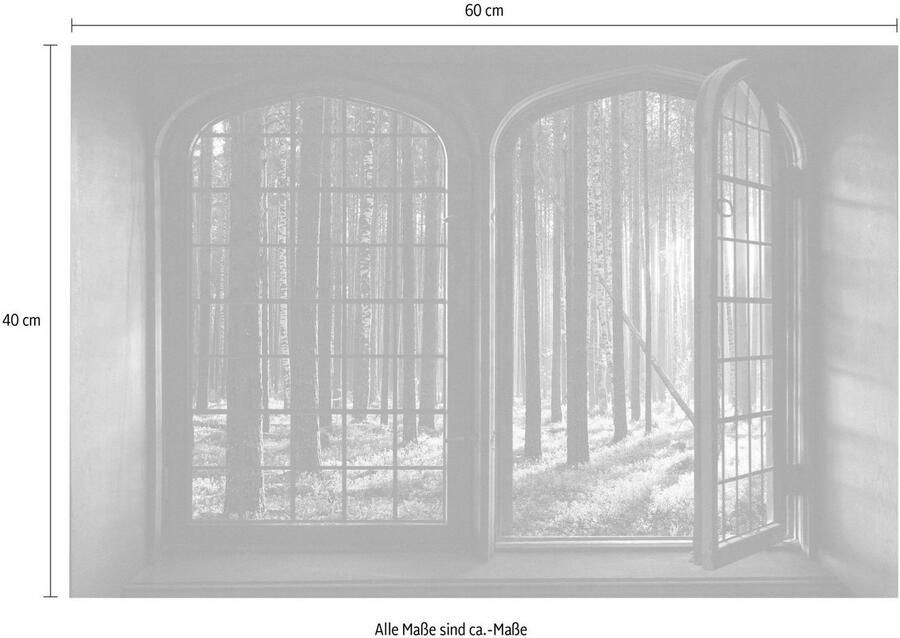 Queence Wandfolie Bos Muursticker muurdecoratie zelfklevend 3D raam