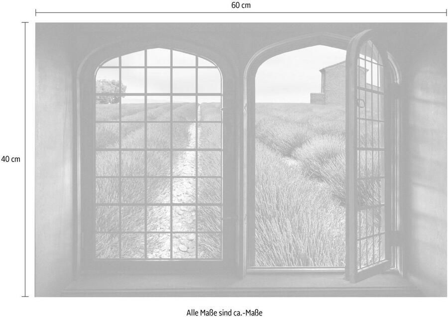 Queence Wandfolie Lavendel Muursticker muurdecoratie zelfklevend 3D raam