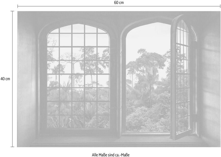 Queence Wandfolie Oerwoud Muursticker muurdecoratie zelfklevend 3D raam
