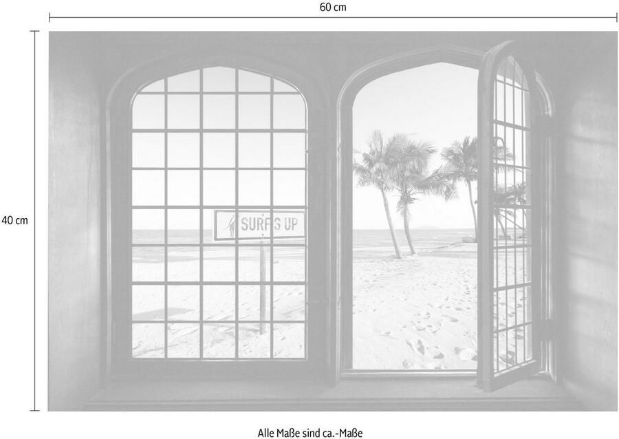 Queence Wandfolie Surf up Muursticker muurdecoratie zelfklevend 3D raam