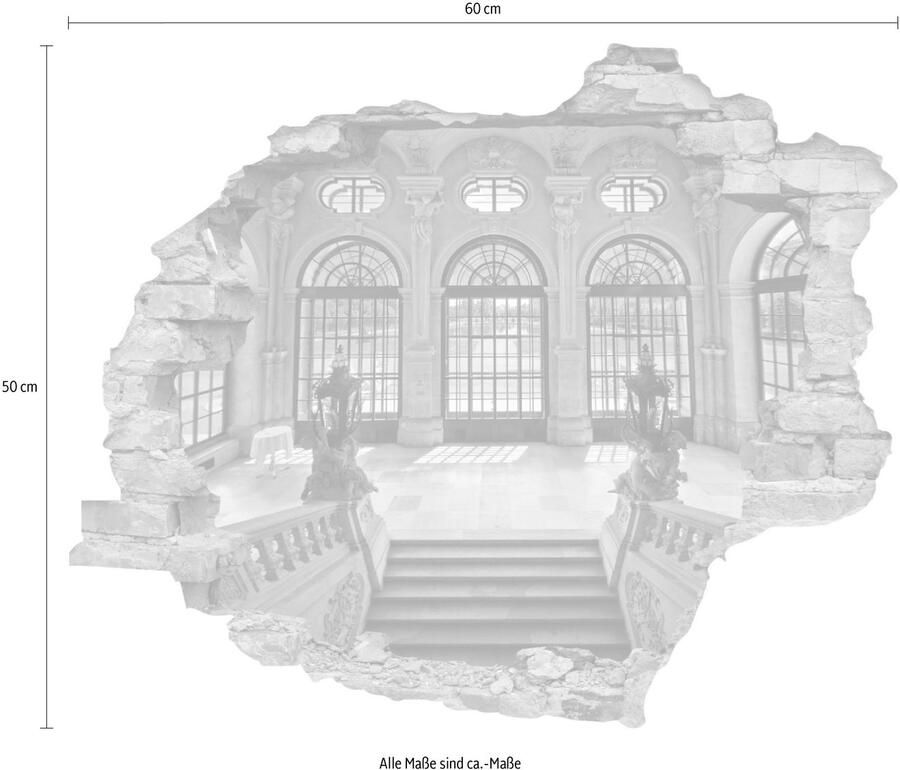 Queence Wandfolie Trap Muursticker muurdecoratie zelfklevend 3D muurdurchbraak (1 stuk) - Foto 2