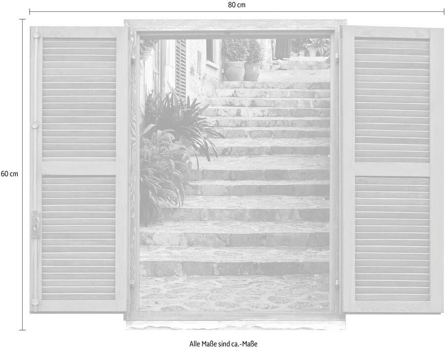 Queence Wandfolie Trap Muursticker muurdecoratie zelfklevend 3D raam (1 stuk) - Foto 2