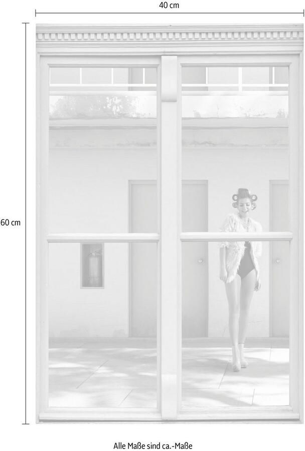 Queence Wandfolie Vrouw voor muur Muursticker muurdecoratie zelfklevend 3D raam - Foto 2