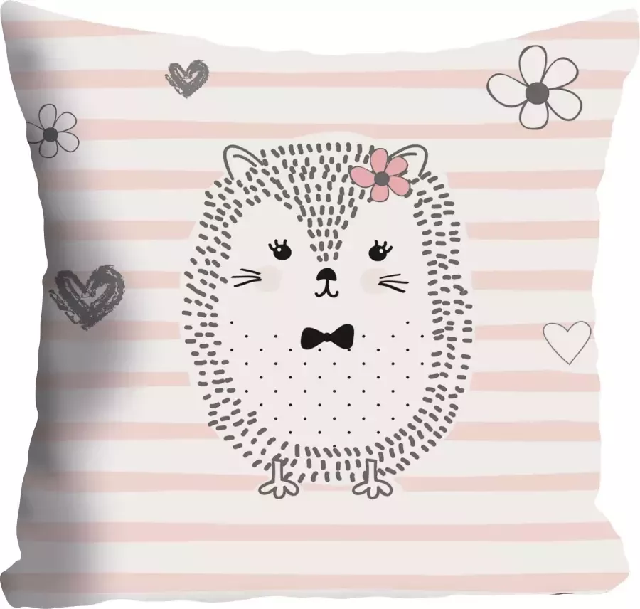 Queence Sierkussen Egel Kussenovertrek zonder vulling(1 stuk) - Foto 4