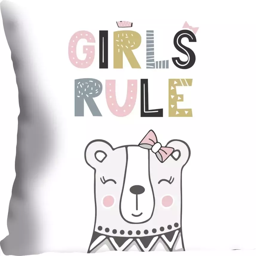 Queence Sierkussen Girls rule Kussenovertrek zonder vulling(1 stuk) - Foto 4