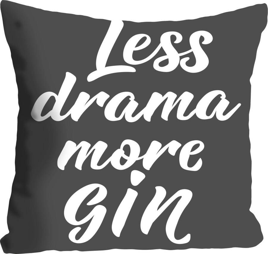 Queence Sierkussen Less drama more gin (1 stuk) - Foto 4