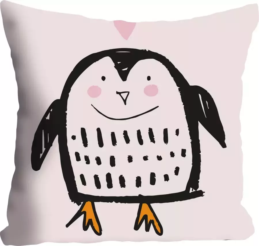 Queence Sierkussen Pinguin Kussenovertrek zonder vulling(1 stuk) - Foto 4