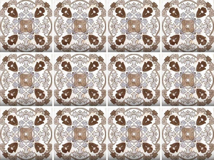 Queence Tegelsticker Mozaïek motief Stickertegels zelfklevend stickers 12-delige set - Foto 5