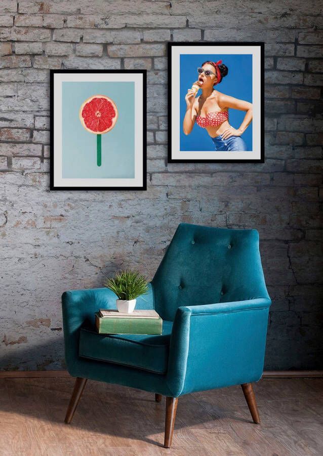 Queence Wanddecoratie Daniela HD premium posterdruk incl. houten lijst (1 stuk) - Foto 6