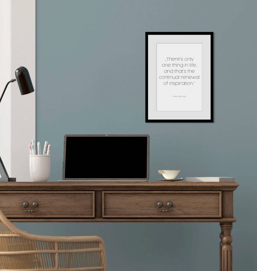 Queence Wanddecoratie Emilia HD premium posterdruk incl. houten lijst (1 stuk) - Foto 5