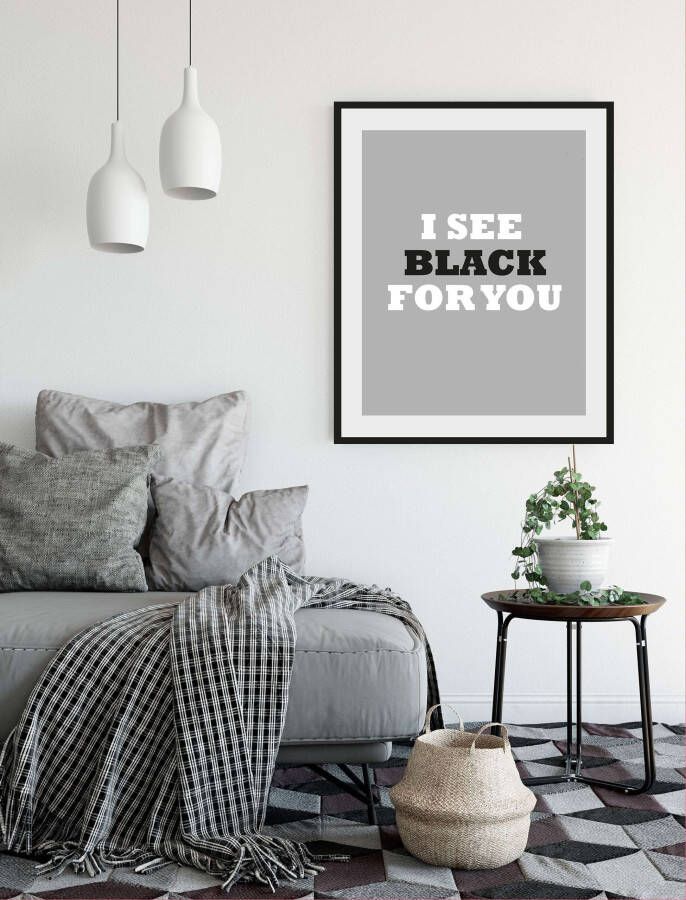 Queence Wanddecoratie I SEE BLACK FOR YOU (1 stuk) - Foto 6