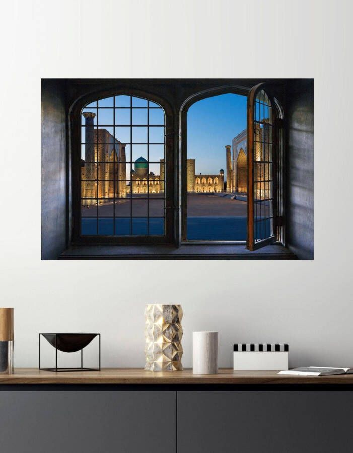 Queence Wandfolie Touch of India Muursticker muurdecoratie zelfklevend 3D raam - Foto 3