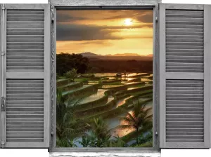 Queence Wandfolie Zonsondergang (1 stuk)