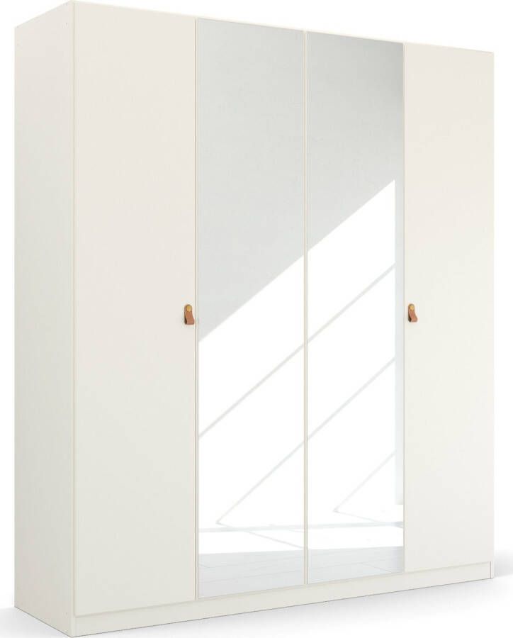 Rauch Draaideurkast Homey by Quadra Spin met greeplussen van zacht cognacbruin leer met spiegel - Foto 13