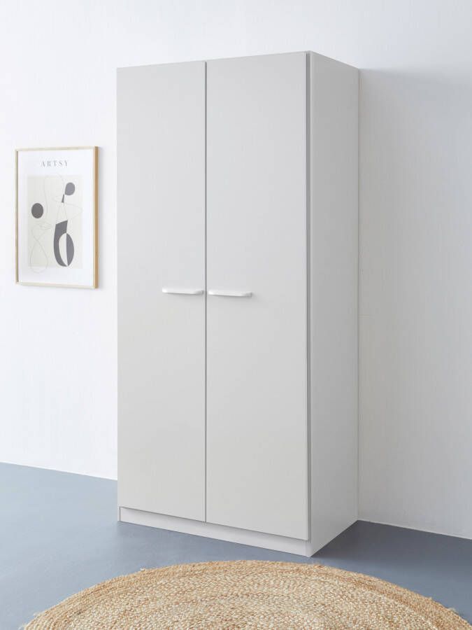 OTTO Draaideurkast Kledingkast VANDOR in drie breedtes hoogte 197 cm grepen in grijs metallic made in germany - Foto 9