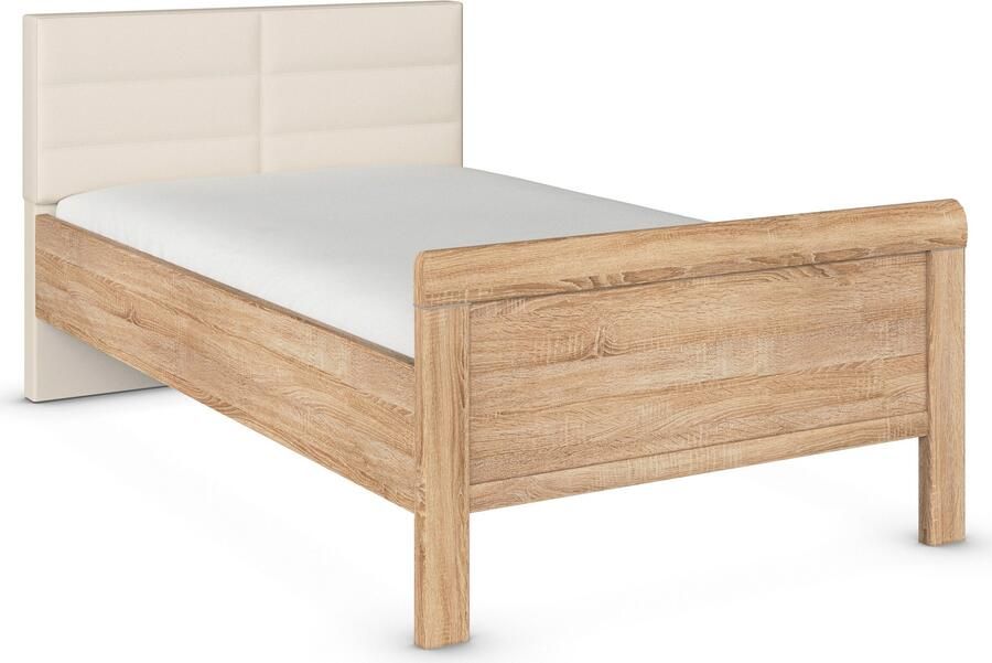 Rauch Bed Eenpersoons Stollenbed EVELYN in comfortabele hoogte met gestoffeerd hoofdeinde in elegante stijl made in germany - Foto 10