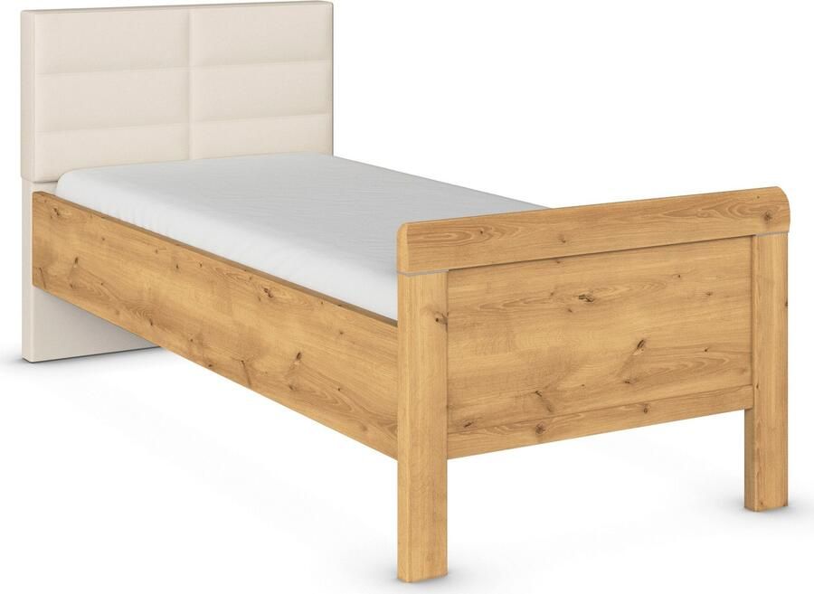 Rauch Bed Eenpersoons Stollenbed EVELYN in comfortabele hoogte met gestoffeerd hoofdeinde in elegante stijl made in germany - Foto 10