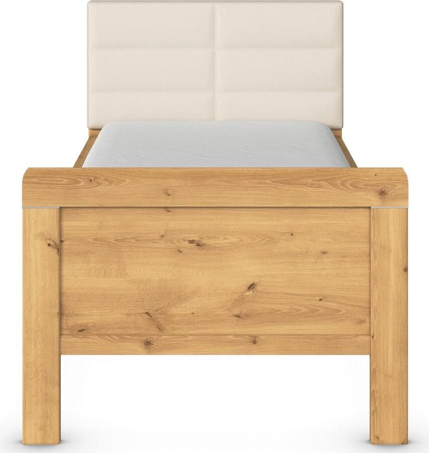 Rauch Bed Eenpersoons Stollenbed EVELYN in comfortabele hoogte met gestoffeerd hoofdeinde in elegante stijl made in germany - Foto 3