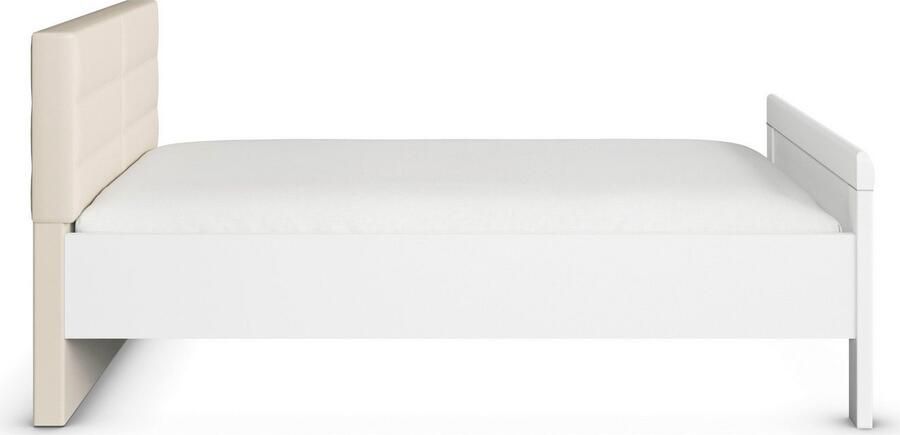 Rauch Bed Eenpersoons Stollenbed EVELYN in comfortabele hoogte met gestoffeerd hoofdeinde in elegante stijl made in germany - Foto 9