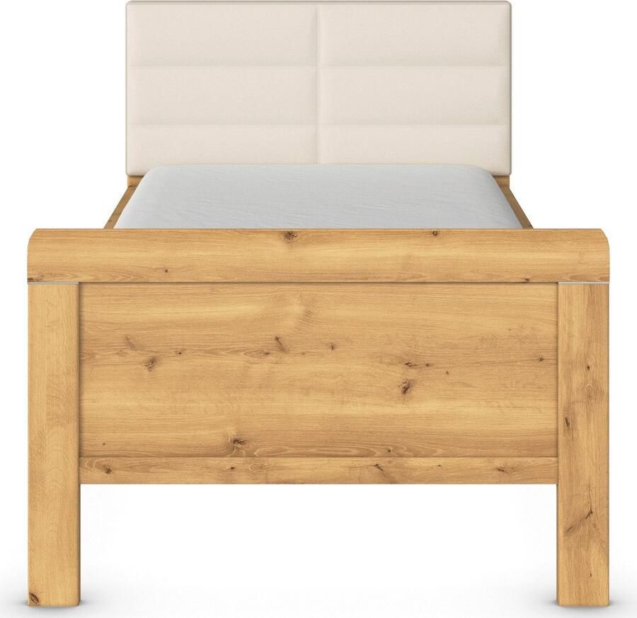 Rauch Bed Eenpersoons Stollenbed EVELYN in comfortabele hoogte met gestoffeerd hoofdeinde in elegante stijl made in germany - Foto 3