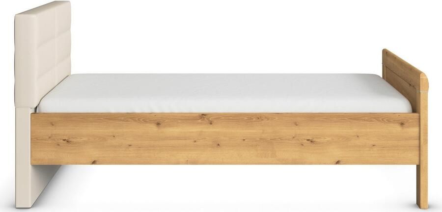 Rauch Bed Eenpersoons Stollenbed EVELYN in comfortabele hoogte met gestoffeerd hoofdeinde in elegante stijl made in germany - Foto 9